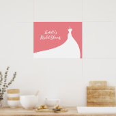 ブライダルシャワーエレガントポスターサンゴ ポスター (キッチン)