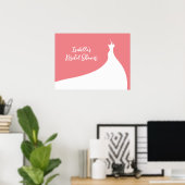 ブライダルシャワーエレガントポスターサンゴ ポスター (ホームオフィス)