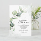 ブライダルシャワーエレガントユーカリ文字フローラ 招待状 (スタンド正面)