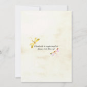 ブライダルシャワーエレガントラブハートトンボ交配 招待状 (裏面)