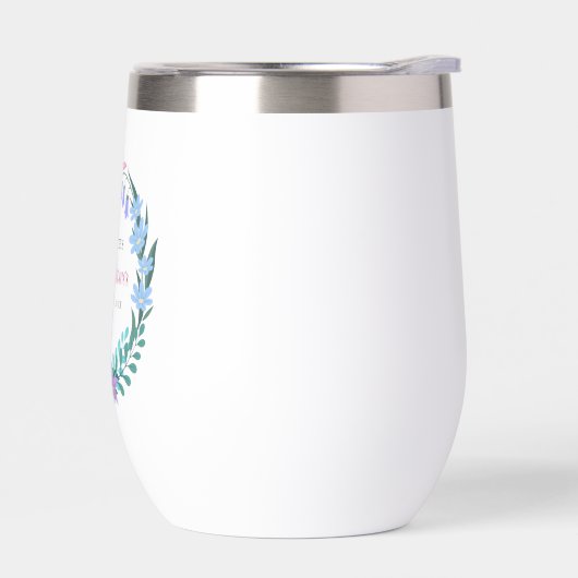 ブライダルシャワーエレガントワイルドフラワーズガーランドタンブラー (左面)