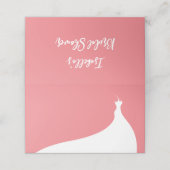 ブライダルシャワーエレガント座席表サンゴ プレイスカード (外部開封)