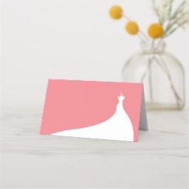 ブライダルシャワーエレガント座席表サンゴ プレイスカード