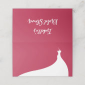 ブライダルシャワーエレガント座席表ビバマゼンタ プレイスカード (外部開封)