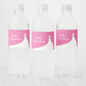 ブライダルシャワーエレガント明るい赤紫色ボトル用ラベル ペットボトルラベル (ボトル)