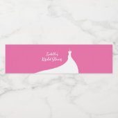 ブライダルシャワーエレガント明るい赤紫色ボトル用ラベル ペットボトルラベル (シングルラベル)