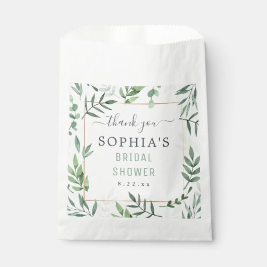 ブライダルシャワーエレガント水の色結婚の フェイバーバッグ (正面)