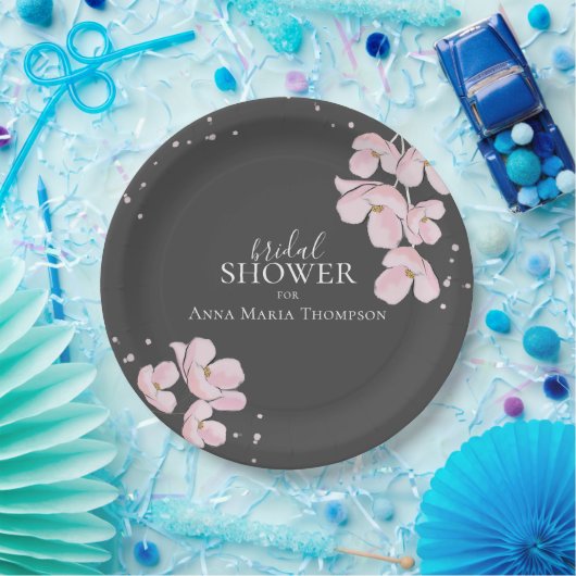 ブライダルシャワーエレガント素朴フローラさくらんぼ ペーパープレート (パーティー)