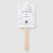 ブライダルシャワーエレガント・アウト用の霜降り付きハンドファン ハンドファン (裏面)