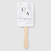 ブライダルシャワーエレガント・アウト用の霜降り付きハンドファン ハンドファン (正面)