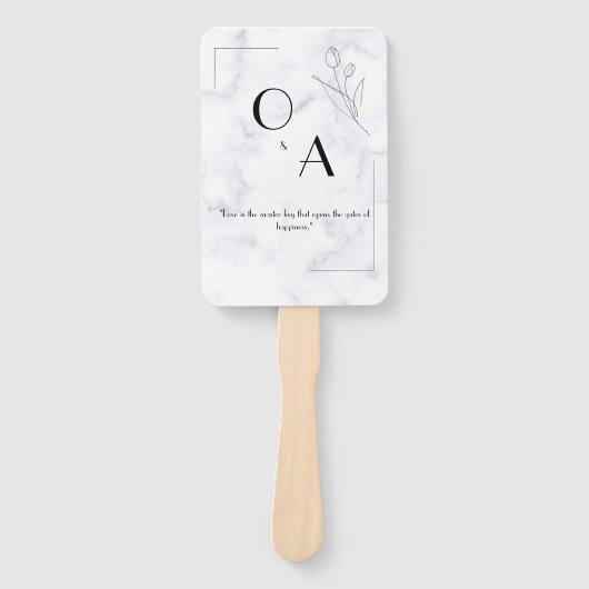 ブライダルシャワーエレガント・アウト用の霜降り付きハンドファン ハンドファン (正面)