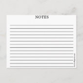 ブライダルシャワーエントリーレシピカード インビテーションポストカード (裏面)