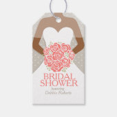 ブライダルシャワーオレンジリハ結婚ーサルラベル ギフトタグ (正面)
