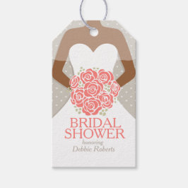 ブライダルシャワーオレンジリハ結婚ーサルラベル ギフトタグ