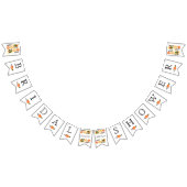 ブライダルシャワーオレンジ黄色かわいいフローラ結婚ズ バンティングフラッグ (全)