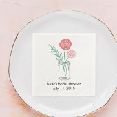 ブライダルシャワーカクテルナプキンボタニカルメイソンジャー スタンダードカクテルナプキン