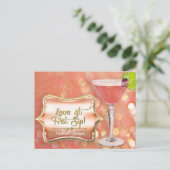 ブライダルシャワーカクテルレシピトゥインクルライト ポストカード (スタンド正面)