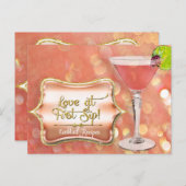 ブライダルシャワーカクテルレシピトゥインクルライト ポストカード (正面/裏面)