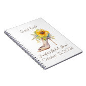 ブライダルシャワーカスタムひまわりシューゲストブック ノートブック (右側)