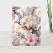 ブライダルシャワーカスタムサンキュー赤面ピンクフローラ カード (裏面)