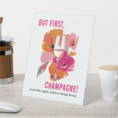 ブライダルシャワーカスタムシャンパンサイン 台座サイン (インサイチュ)