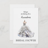 ブライダルシャワーカスタムドレスサンキュー サンキューカード (正面/裏面)