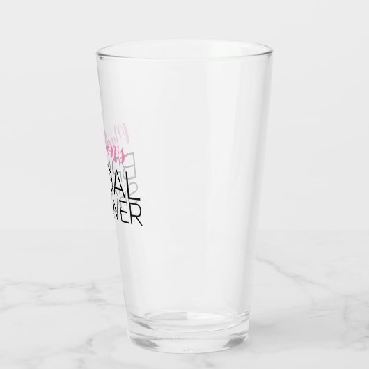 ブライダルシャワーカスタムピントパーソナライズされたガラス タンブラーグラス (左)