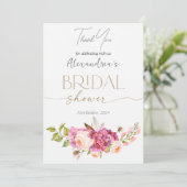 ブライダルシャワーカスタムフローラブーケ サンキューカード (スタンド正面)