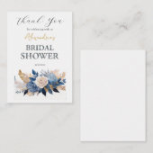 ブライダルシャワーカスタムローズブーケサンキュー ノートカード (正面/裏面)