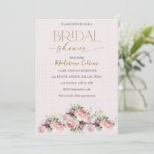 ブライダルシャワーカスタムローズブーケ招待状 (スタンド正面)