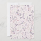 ブライダルシャワーカスタムローズブーケ招待状 (裏面)