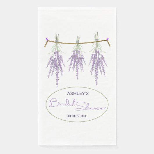 ブライダルシャワーカスタム乾燥ラベンダー束 (正面)