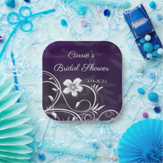 ブライダルシャワーカスタム紙プレート ペーパープレート (パーティー)