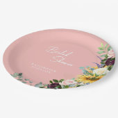 ブライダルシャワーカスタム赤面フローラひまわり ペーパープレート (アングル)