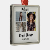 ブライダルシャワーカスタム3フォトコラージュ メタルオーナメント (右)