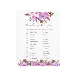 ブライダルシャワーカップルバイブルクイズ