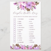 ブライダルシャワーカップルバイブルクイズ (正面)