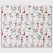 ブライダルシャワーカップル ラッピングペーパー (フラット)