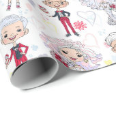 ブライダルシャワーカップル ラッピングペーパー (ロールコーナー)
