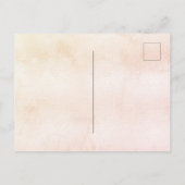 ブライダルシャワーカボチャ秋インラブクリーム赤面 インビテーションポストカード (裏面)