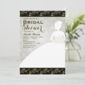 ブライダルシャワーカモフラグブライドモダン招待状 招待状 (スタンド正面)