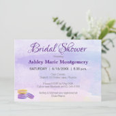 ブライダルシャワーカラフルウォーターカラーマカロントリート 招待状 (スタンド正面)