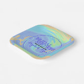 ブライダルシャワーカラフルパステル抽象芸術スワーズ ペーパープレート (傾斜あり)