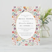 ブライダルシャワーカラフルフラワーズ春フローラ 招待状 (スタンド正面)