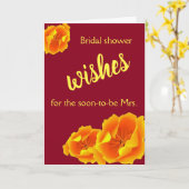 ブライダルシャワーカード カード (黄色い花)