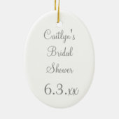 ブライダルシャワーガウンブライド結婚ズプリンセスドレス セラミックオーナメント (裏面)