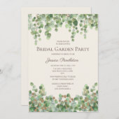 ブライダルシャワーガーデンパーティーユーカリの葉 招待状 (正面/裏面)