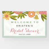 ブライダルシャワーガーデンブルーミングフラワー自然 横断幕 (横)