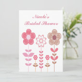 ブライダルシャワーガーリーカスタムフローラ招待状 招待状 (スタンド正面)