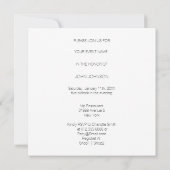 ブライダルシャワーキスリップ白黒 ミニマル 招待状 (裏面)